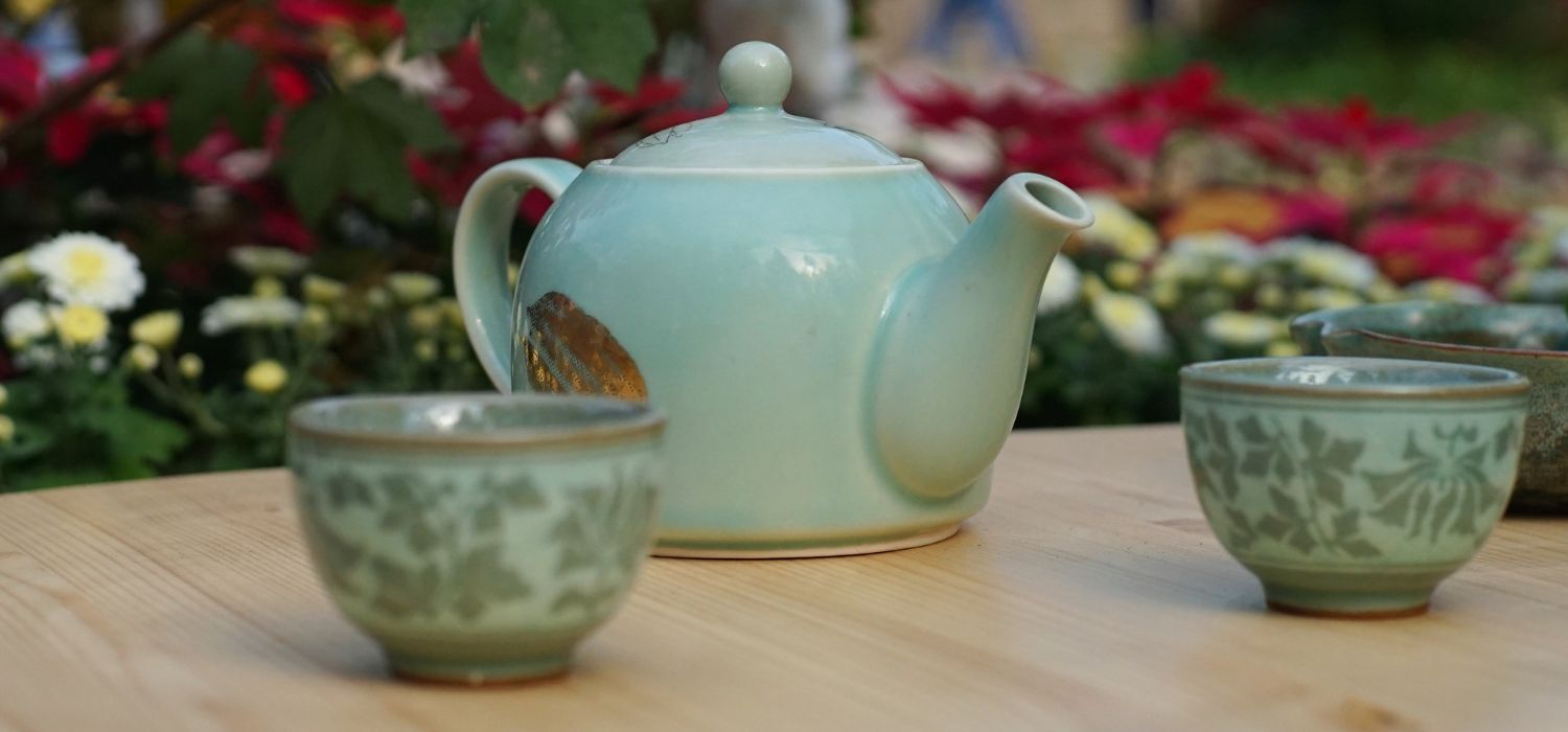 Keramik Teekanne Mit Sieb Vintage Porzellan Britischen Tee Topf