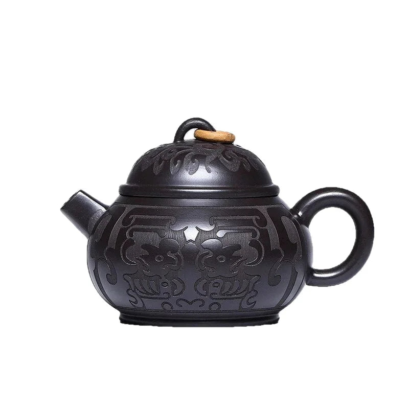Authentische teekanne schwarze ton 180ml