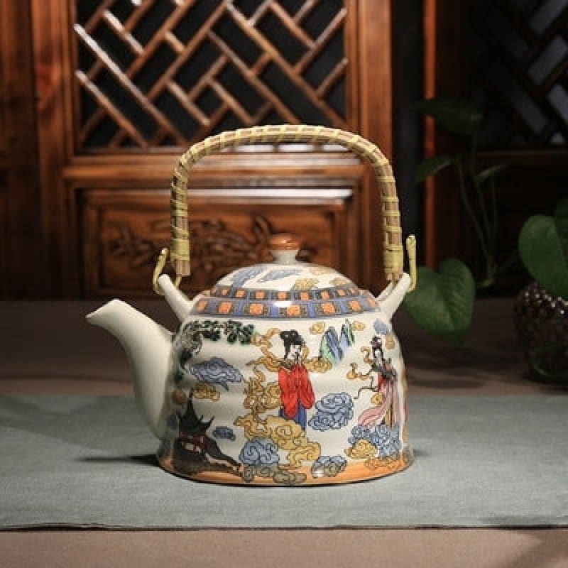 Chinesische teekanne porzellan wolken 900ml