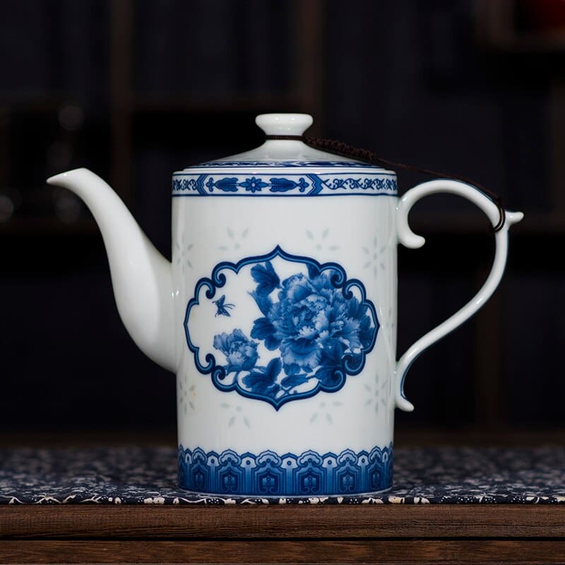 Teekanne Porzellan Weiss 800ml