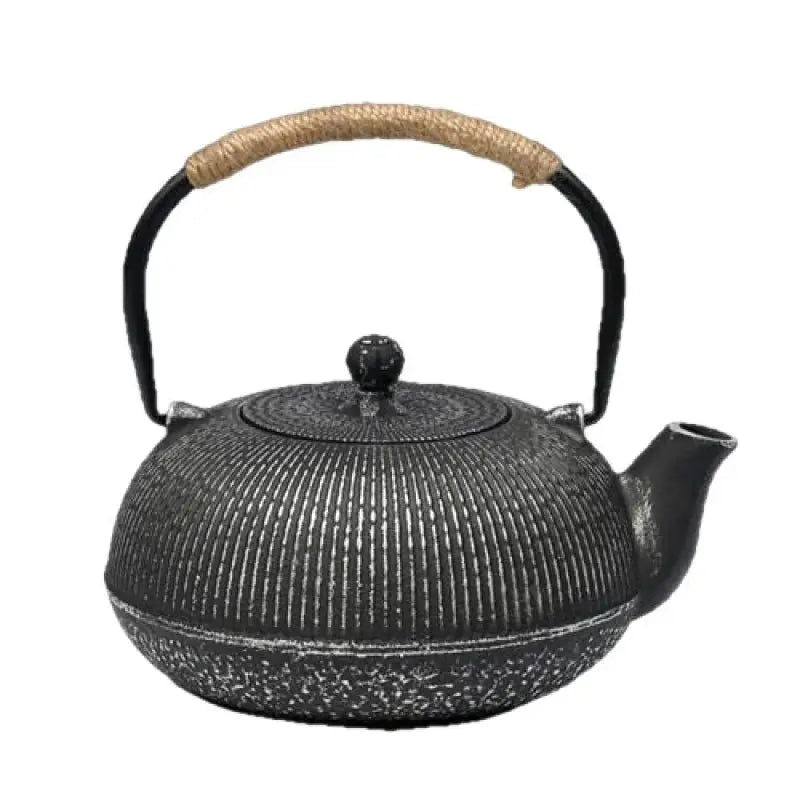 Chinesische teekanne aus grauem gusseisen 900ml
