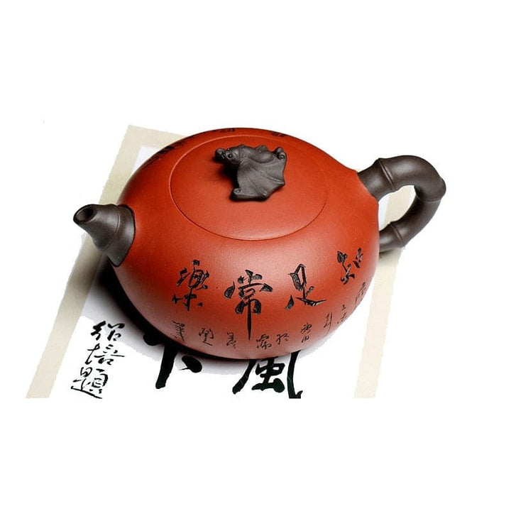 Chinesische teekanne aus rotem ton 370ml