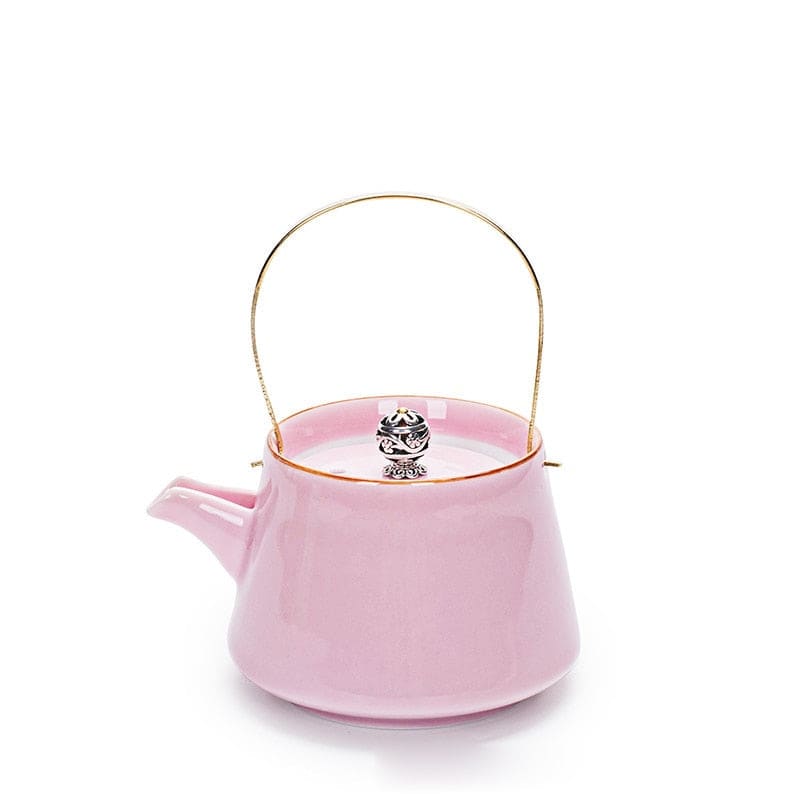 Japanische teekanne aus rosa porzellan 300ml