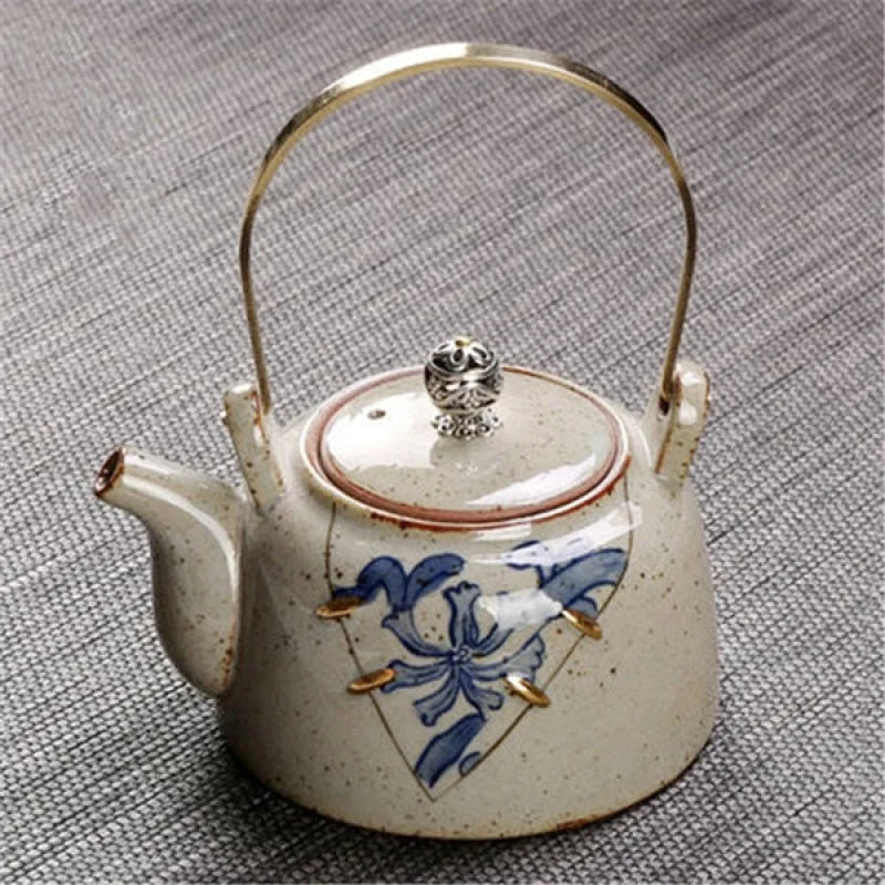 Japanische teekanne keramik - alt beige 250ml