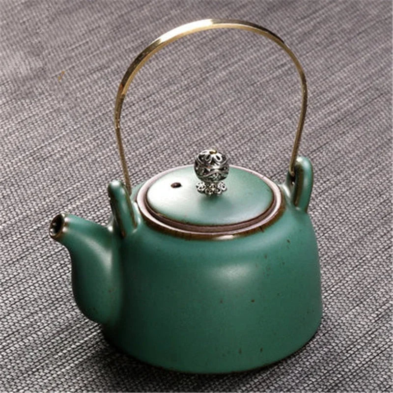 Japanische teekanne keramik - alt grün 210ml