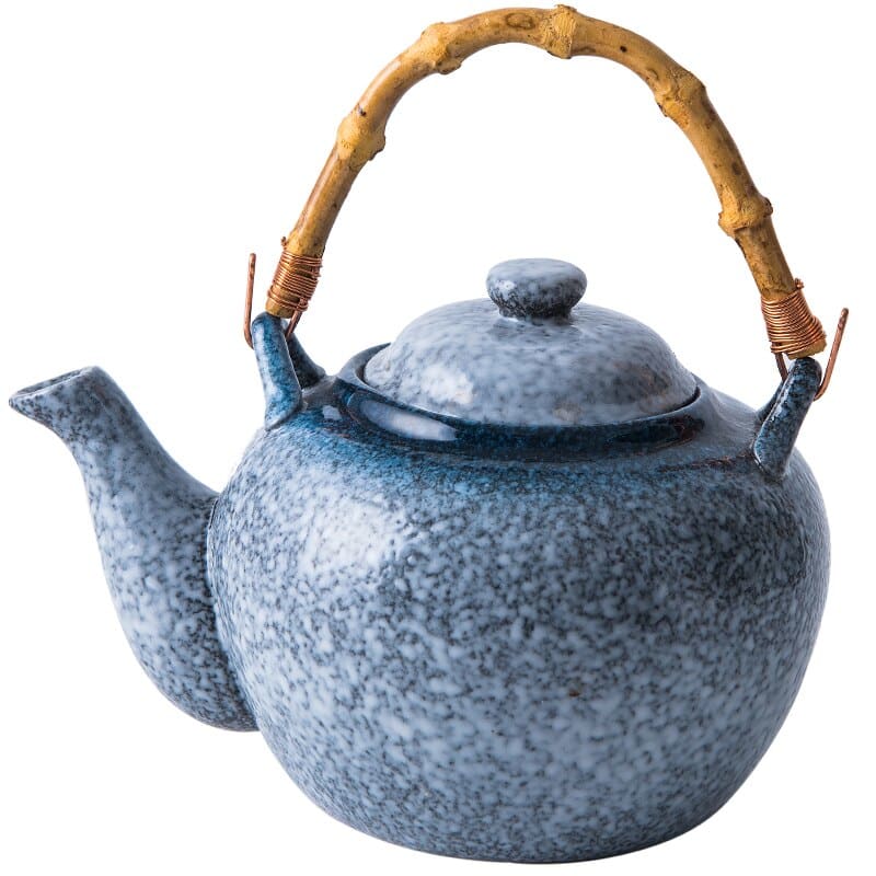 Japanische teekanne keramik - grauer bambus 500ml