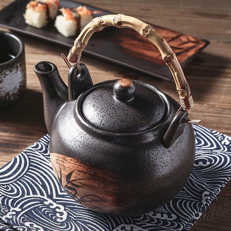 Japanische teekanne keramik zweige 700ml