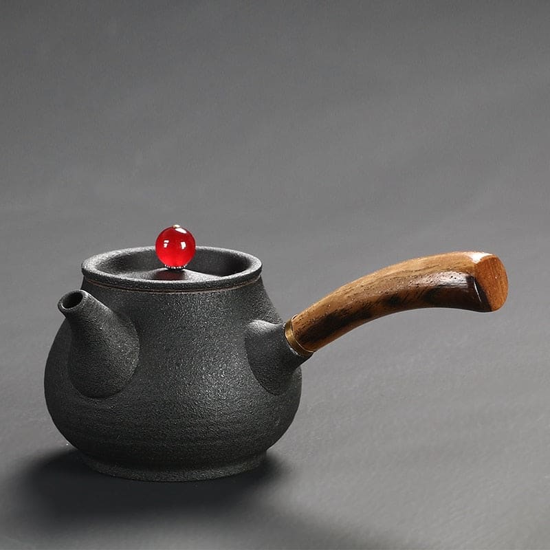Kleine japanische teekanne keramik - schwarz 180ml